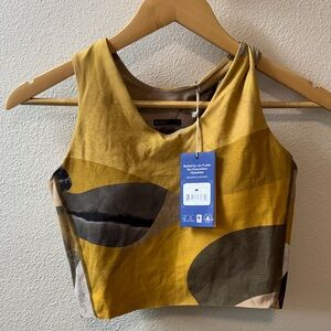 Janji Mustard and Olive Abstract Tank Top